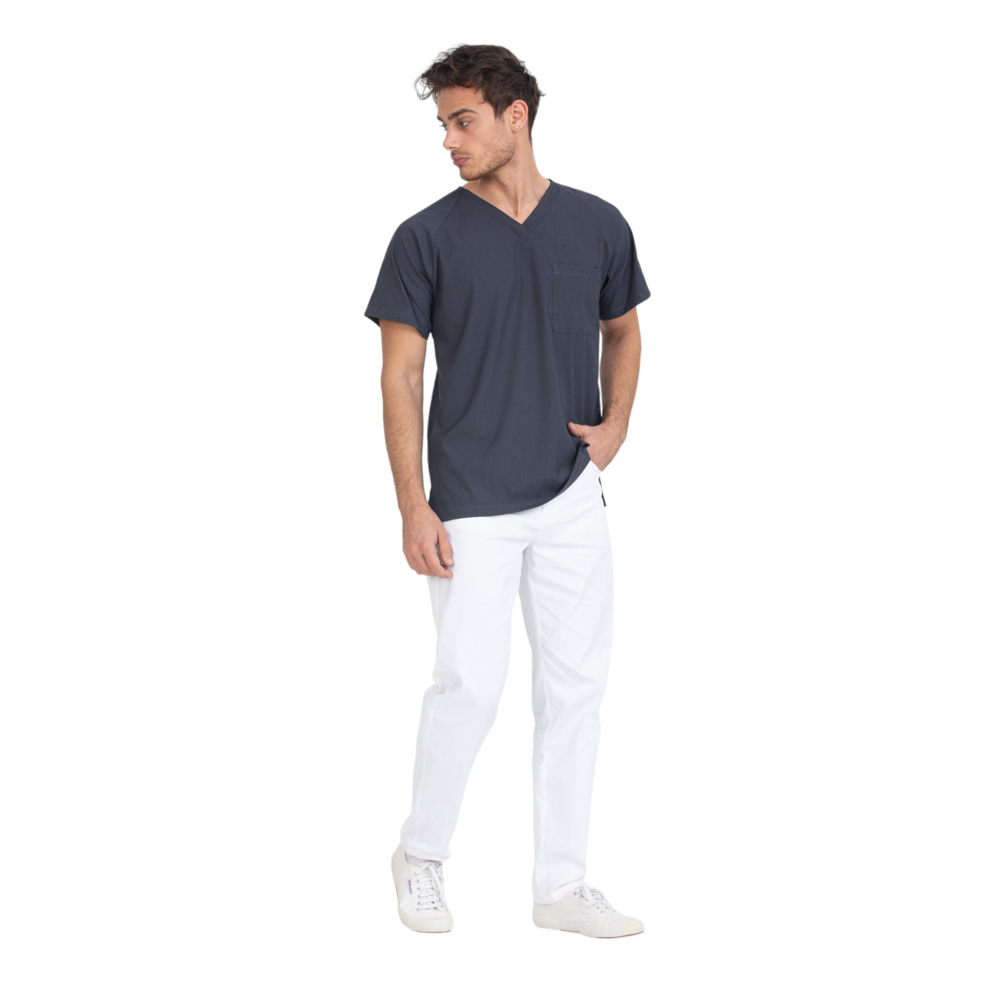 Leon - Flexjeans im Chino Style mit 4 Taschen - Weiss